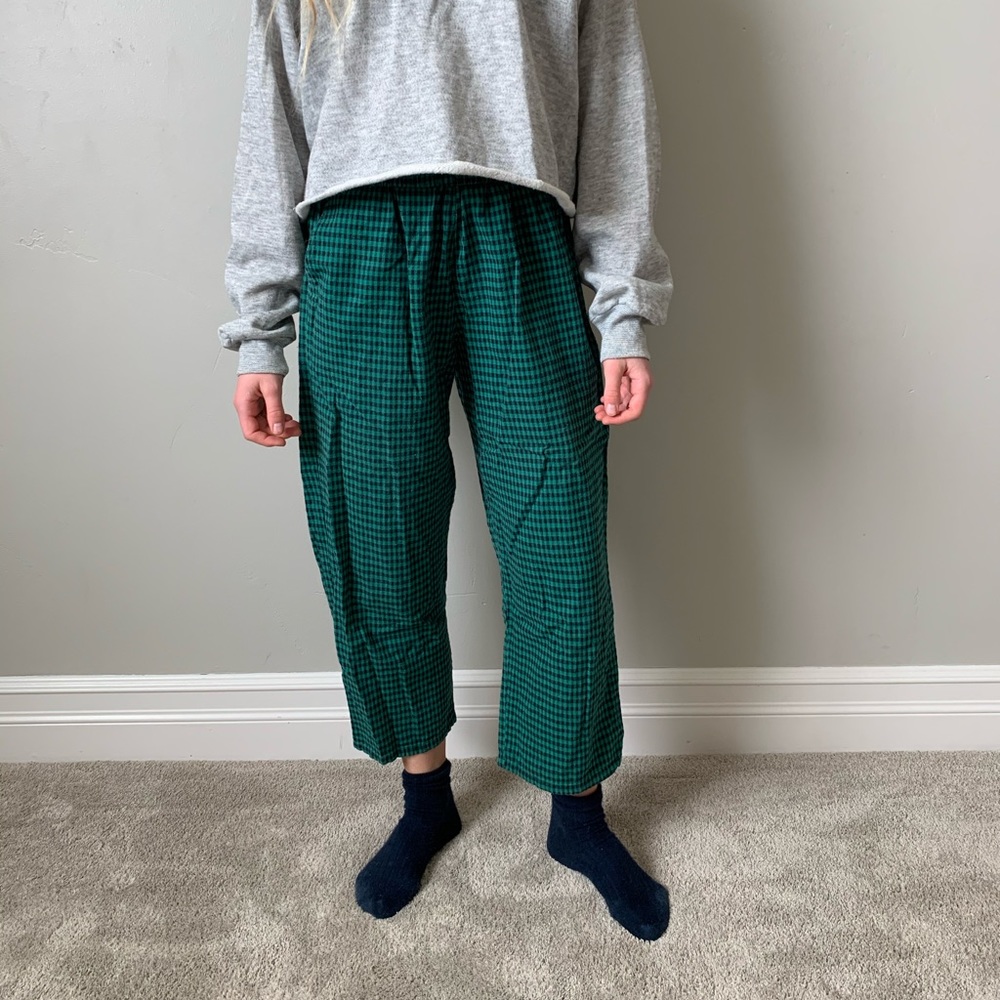 Cotton Gingham Pants